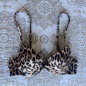 Victoria’s Secret Leopard Cheetah Jaguar Push Up Bikini Top🤎